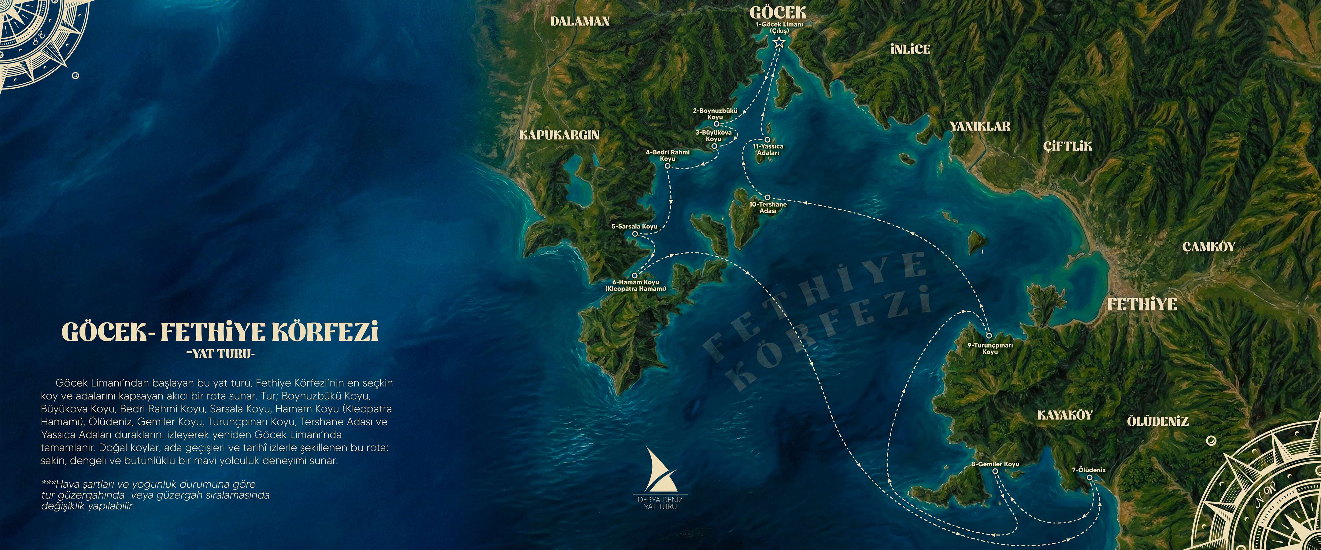 GÖCEK-FETHİYE KÖRFEZİ TURU
